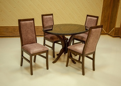 میز غذاخوری 4 نفره بیضی همراه با صندلی 601